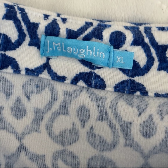 J. McLaughlin Stretch Cotton Blend Polo Shirt XL - Picture 4 of 6